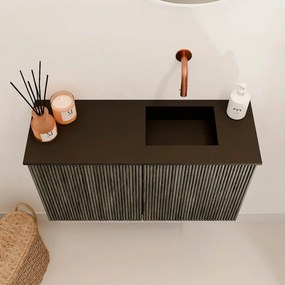 Mondiaz Joya 70cm toiletmeubel shadow met wastafel faye rechts zonder kraangat urban