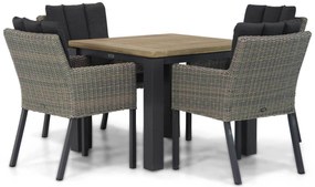 Tuinset 4 personen 90 cm Wicker Taupe Garden Collections Oxbow/Veneto
