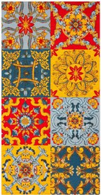 Chenille laagpolig vloerkleed Trinacria