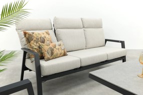 Lagos/Milford verstelbare 5-zits stoel-bank loungeset - antraciet