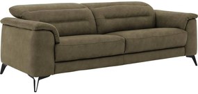 Goossens Excellent Bank Alma bruin, micro leer, 2,5-zits, urban industrieel