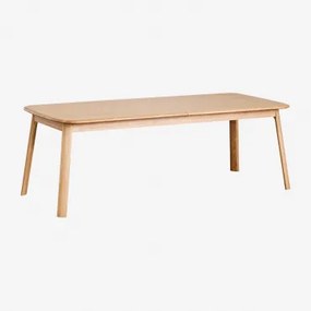 Uitschuifbare Houten Eettafel (220-320x95 Cm) Treveris Eikenhout - Sklum