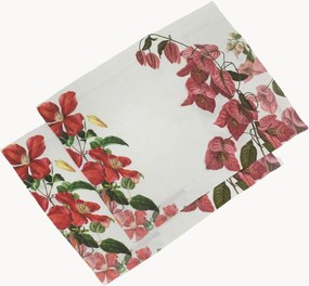 Linnen placemats Climbing Flowers, 2-delig