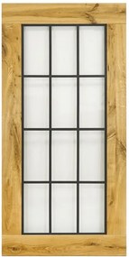 Houten Schuifdeur Met Glas 210x100 - Zwart - Incl. Rails