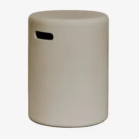 Ronde Cementen Bijzettafel (ø35 Cm) Biltet Grijs – Taupe – Koel - Sklum
