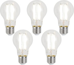 Set van 5 Smart E27 dimbare LED lampen A60 helder 7W 806 lm 2700-6500K Zigbee