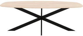 Goossens Excellent Eettafel Floyd, Semi ovaal 240 x 120 cm