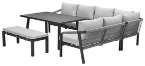 Garden Impressions Tarera lounge dining set 6-delig - donker grijs
