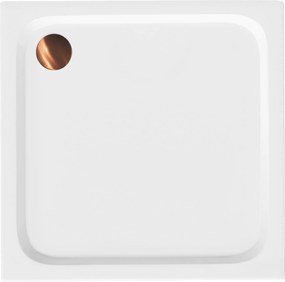 Douchebak Rea Belmond White 80x80 Brush Copper
