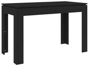 vidaXL Eettafel 120x60x76 cm bewerkt hout zwart