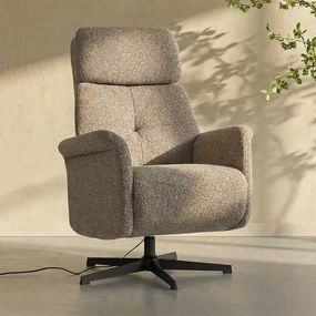 Relaxfauteuil Elektrisch Taupe Stof