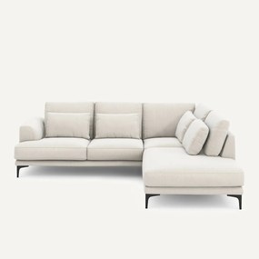 Hoekbank rechts in chenille fluweel, Marsile