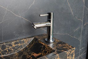 Saniclear Athens Portoro Gold fonteinset met rechte kraan in chroom