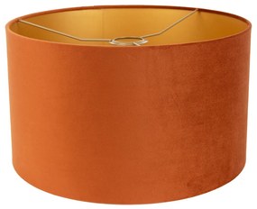 Stoffen lampenkap oranje met gouden binnenkant 35/35/20 Modern cilinder / rond rond