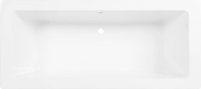 Saqu Deep inbouwbad 2-persoons 180x80cm glans wit acryl