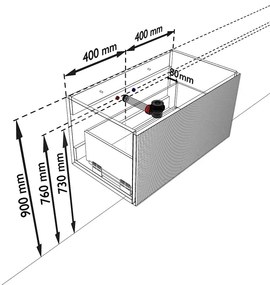 Mondiaz Kurve-dlux 80cm badmeubel dusk met 1 lade en wastafel big small midden 1 kraangat opalo