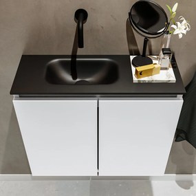 Mondiaz Ture 60cm toiletmeubel talc met wastafel urban links geen kraangat