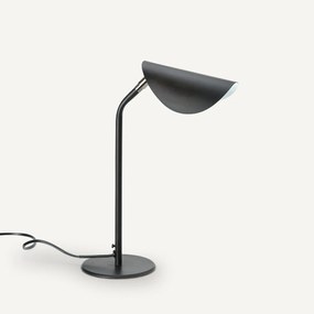 Tafellamp in mat zwart metaal, richtbaar, Funambule