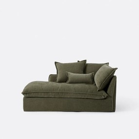 Longchair links, afneembare hoes, in gemêleerd polyester, ODNA