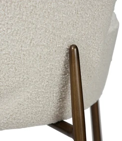 Dan-Form Orbit Boucle Barstoel Dove Lichtgrijs Met Hoge Rugleuning