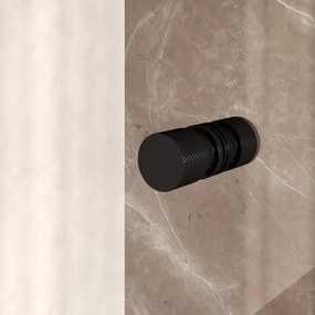 Brauer Void Carving profielloze douchecabine 80x80cm zwart mat