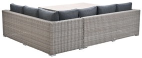Garden Impressions Tennessee lounge dining set rechts 3-delig vintage willow - texfiber