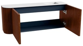 Mondiaz Joya 100cm toiletmeubel ronding links ruby met wastafel faye rechts 1 kraangat talc