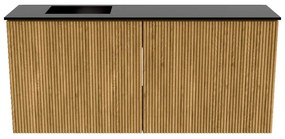 Mondiaz Joya 90cm toiletmeubel oak met wastafel faye links zonder kraangat urban