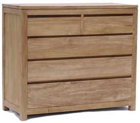 Tower Living Commode Teakhout Met 5 Lades Corona - 110x50x95cm.