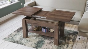 ASTORIA bruine eik, opklapbare salontafel