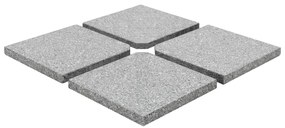 vidaXL Parasolvoetplaten 4 st vierkant 100 kg grijs graniet