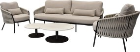 Sarenza stoel bank loungeset 5 delig zand rope terre frame