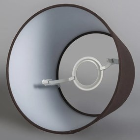 Stoffen Linnen lampenkap bruin 25/16 rond
