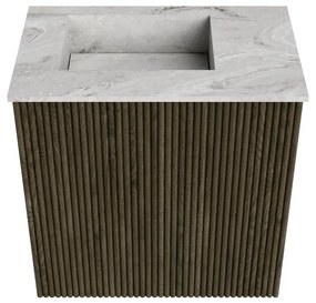 Mondiaz Joya DLux 40cm toiletmeubel shadow met wastafel faye links 1 kraangat glace