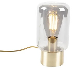 Design messing met smoke glas tafellamp - Bliss Cute