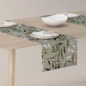 Dekoria Rechthoekige tafelloper, grijs-groente, 40 x 130 cm
