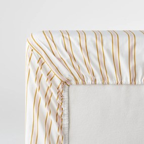 Hoeslaken in perkalkatoen 30 cm, gestreept, Alison