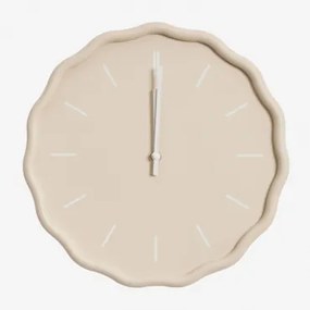 Tovarx Wandklok Ø35 Cm In Mdf Beige – Crème - Sklum