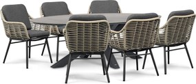 Tuinset 6 personen 240 cm Rope Grijs Coco Antoni/Lunea