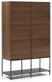 Kave Home Vedrana Grote Bergkast Walnoot Modern Design - 97.5x40x160cm.