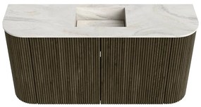 Mondiaz Joya DLux 85cm toiletmeubel ronding links/rechts shadow met wastafel faye midden zonder kraangat ostra