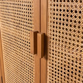 Houten Kastje Met Webbing - 90x40x120cm.