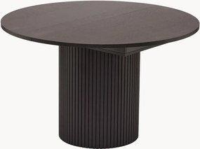 Uitschuifbare ronde eettafel Toscana van eikenhout, Ø 120-160 cm