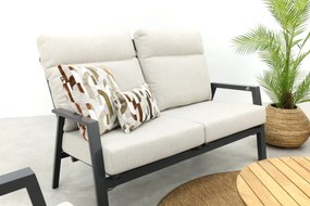 Lagos/Mindo stoel-bank loungeset 5-delig verstelbaar - Antraciet