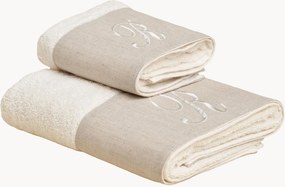 Katoenen handdoekenset Zahra, 2-delig, A-Z