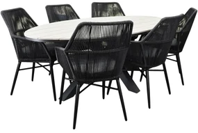 Chianti Salvador dining tuinset 220x115xH75 cm 7 delig polywood