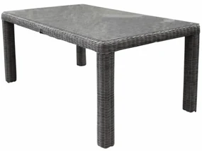 Bergamo dining tuintafel 180x100xH78 cm wit grijs