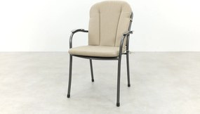 Carlo strekmetaal stapelbare tuinstoel - Antraciet