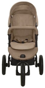 vidaXL Kinderwagen staal taupe