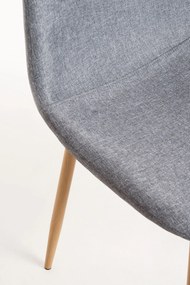 Set 4 Teok Stoffen Stoelen